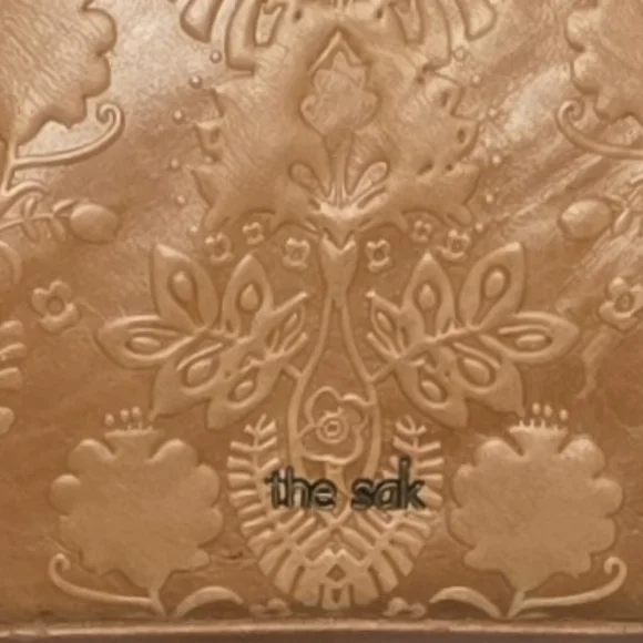 The Sak Embossed Leather Backpack | Boho Tooled Brown Mini Bag - Picture 5 of 6